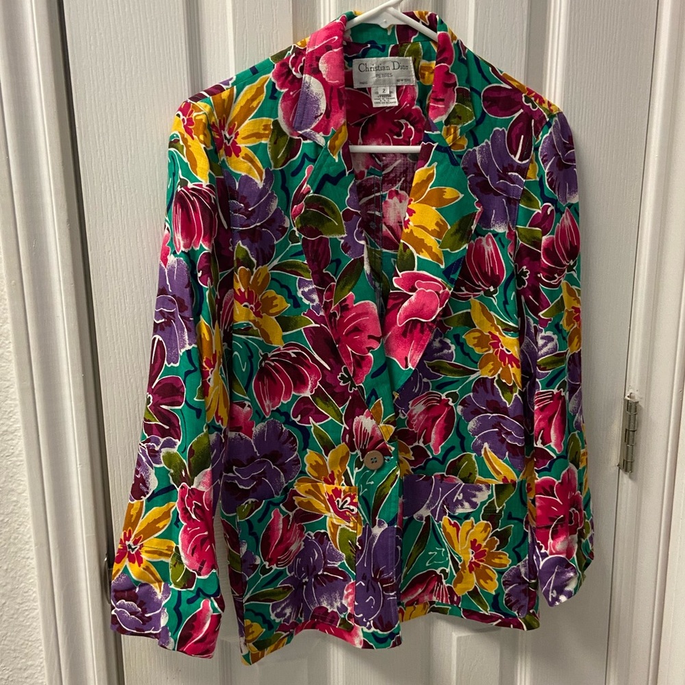 Christian Dior vintage floral blazer